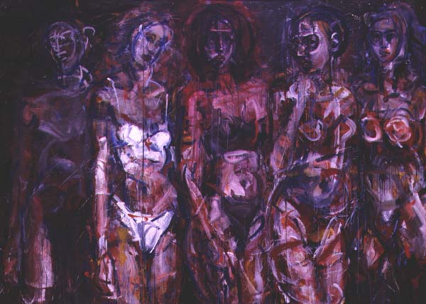 Fuenf weibliche Figuren